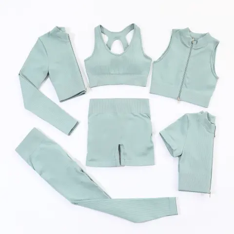 Seamless Knitted Yoga Clothes for Women Exercise Fitness