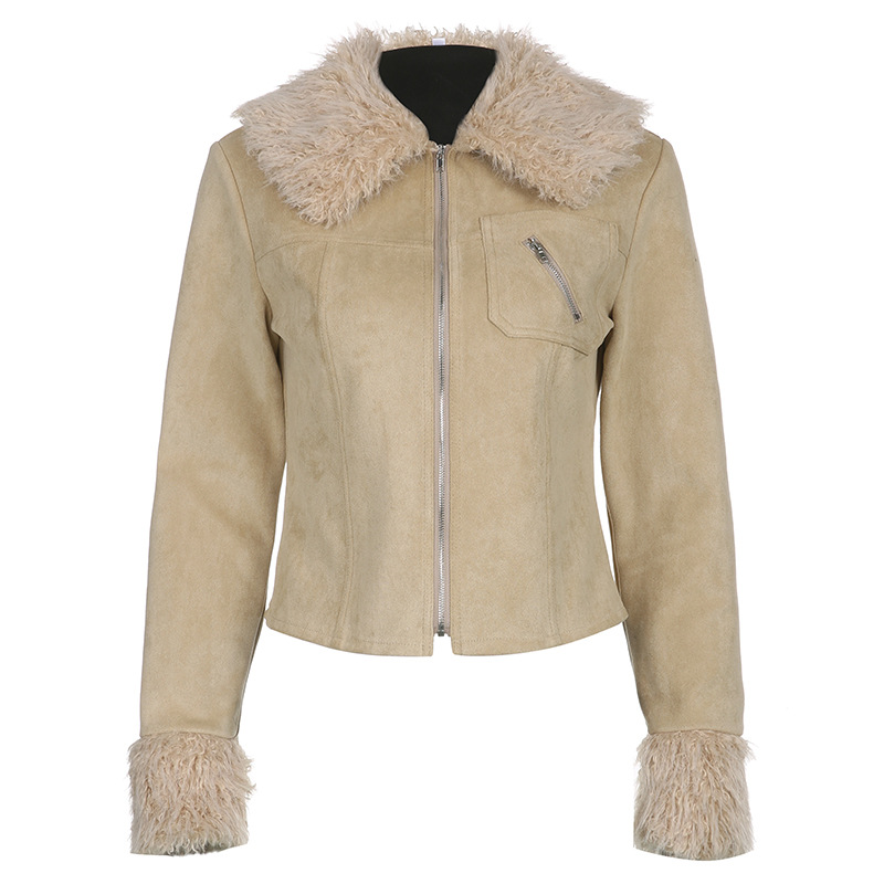 Splice Cardigan Waistband Slim Casual Coat