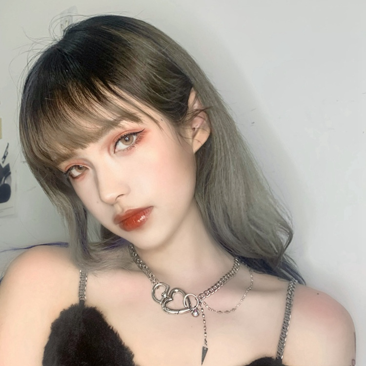 Ins Hardware Girl Accessories Necklace Hip-hop Metal Female Cold Wind Love Clavicle Chain Cool Sweater Chain