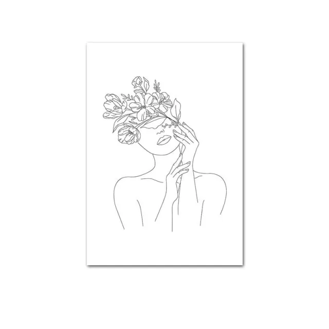 Abstract Botanical Canvas Drawing Style Home Decor - Shop at LoveMi