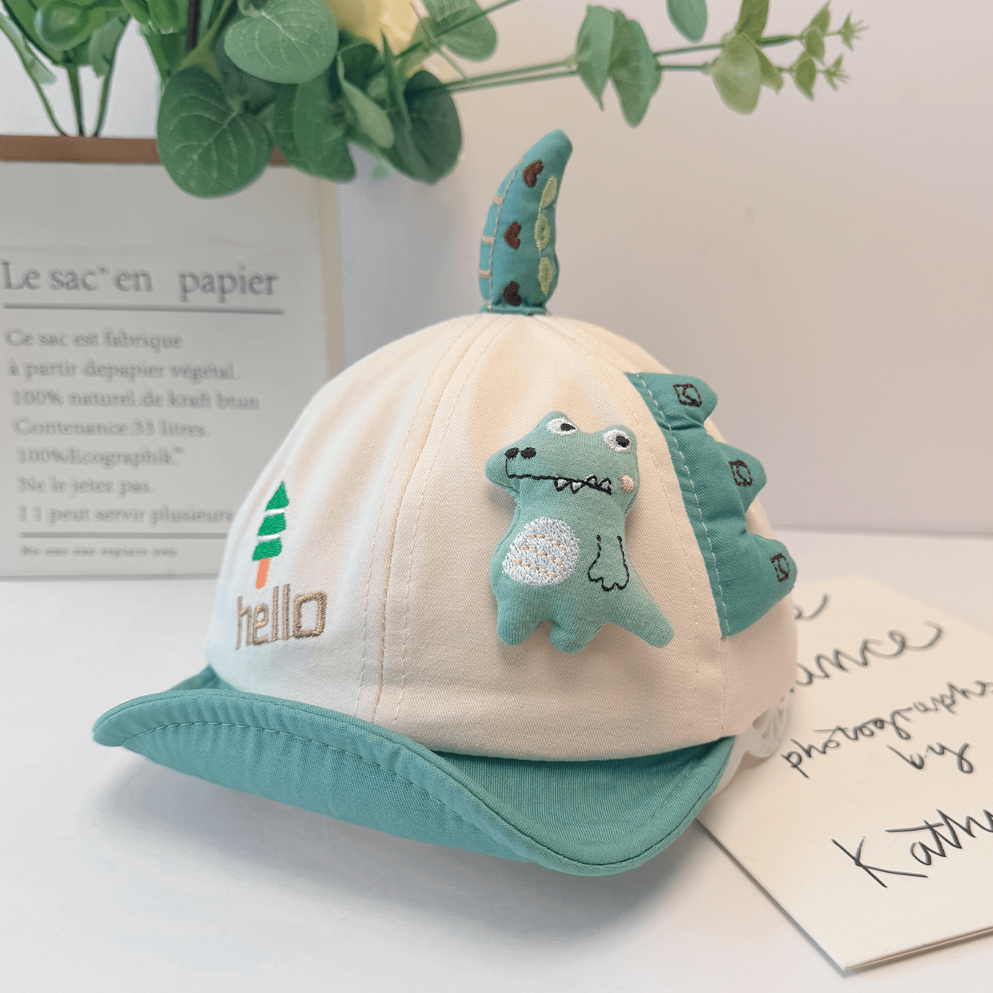 Three Dimensional Cartoon Baby Dinosaur Soft Cap With Brim And Earflaps Summer Autumn Lightweight Style Fashionable 9