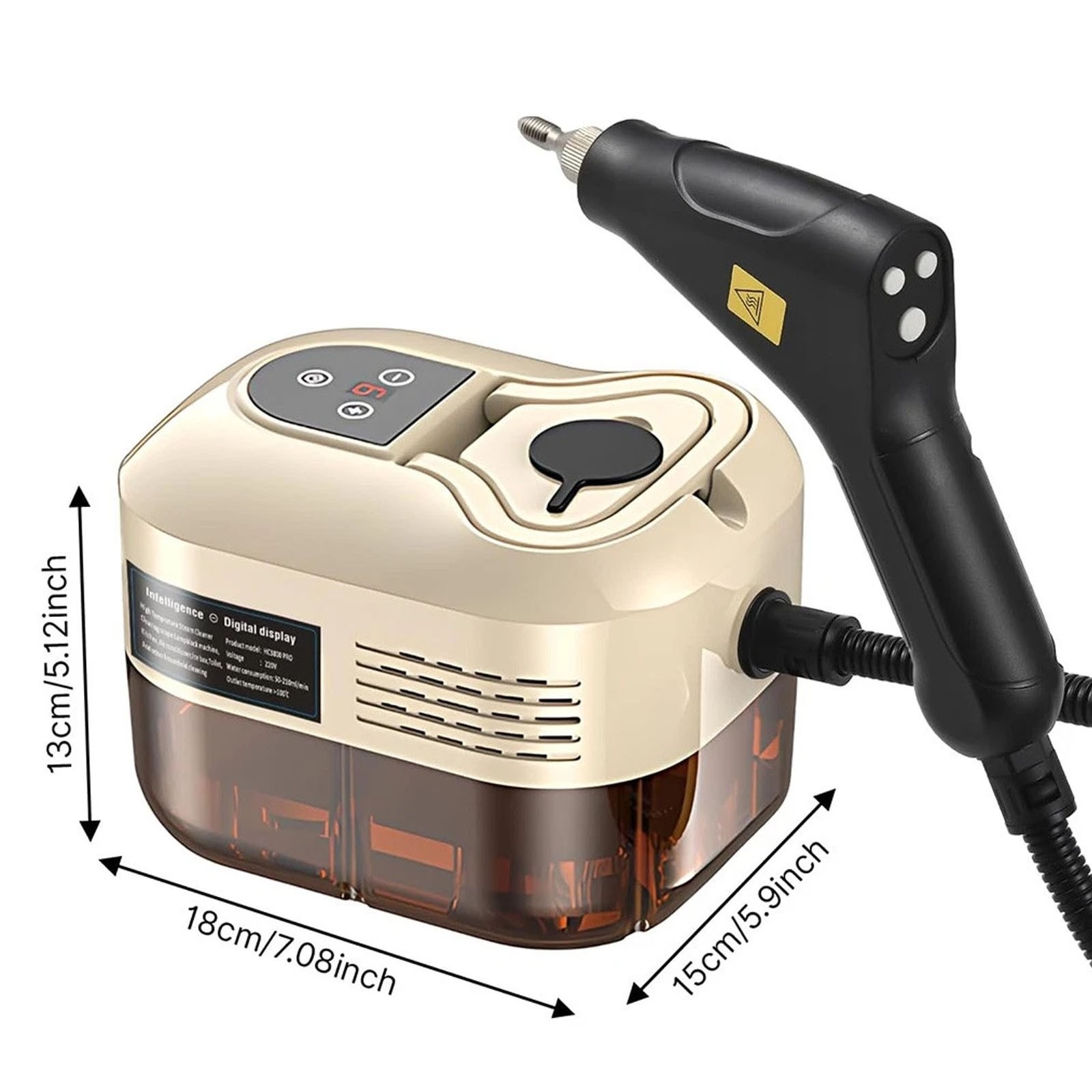 1500W Handheld Steam Cleaner High Temperature Pressure Home Car Cleaning 8