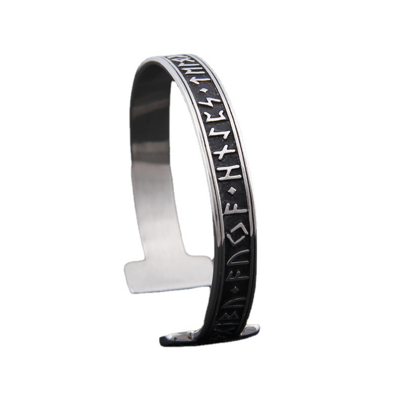 Title 7, Bracelet Rune en acier inoxydable, ornement pop...