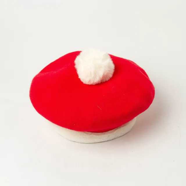 Cute Warm Bud Hat With Hair Ball Red - Shop at LoveMi