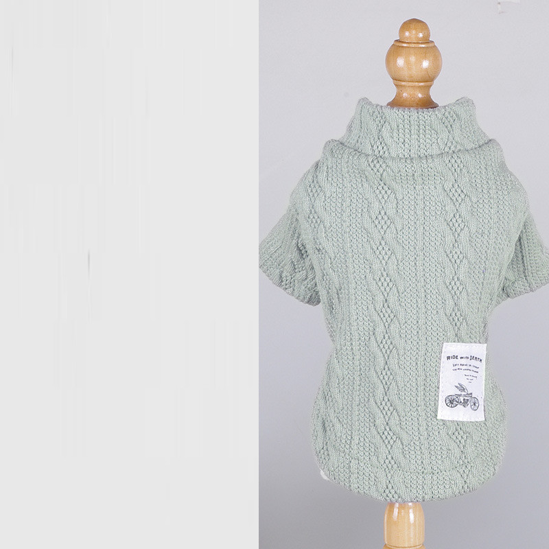Acrylic High Elastic Pet Knitted Solid Color Sweater Gray - Shop at LoveMi