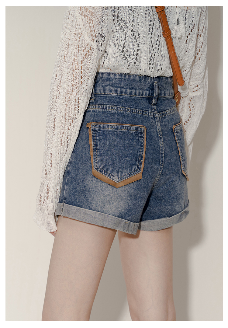 Title 4, Shorts jeans femininos cintura alta com design ...