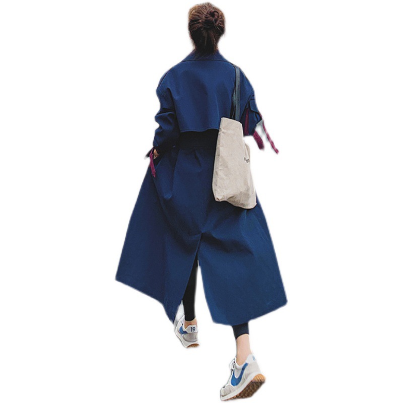 Women's Mid-length Over-the-knee Hepburn Style Loose Coat