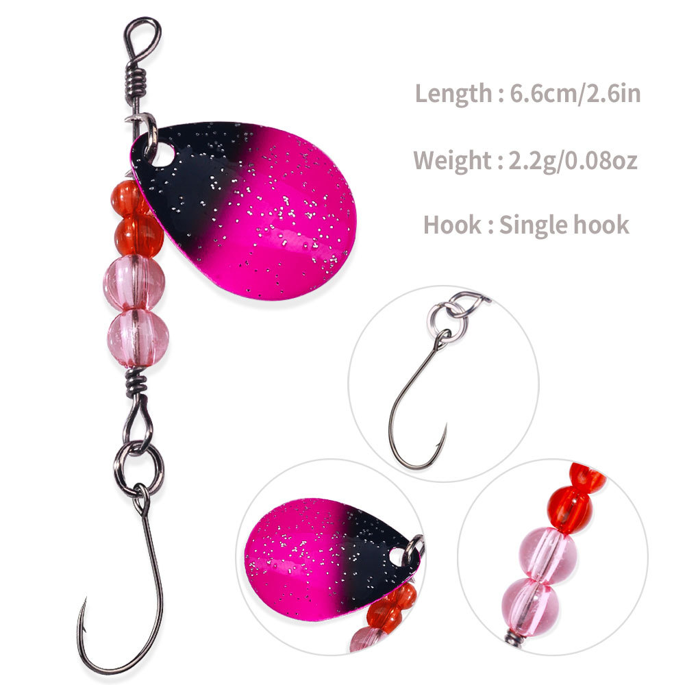 Title 8, Colorful Sequin Single Hook Fish Bait for Effec...