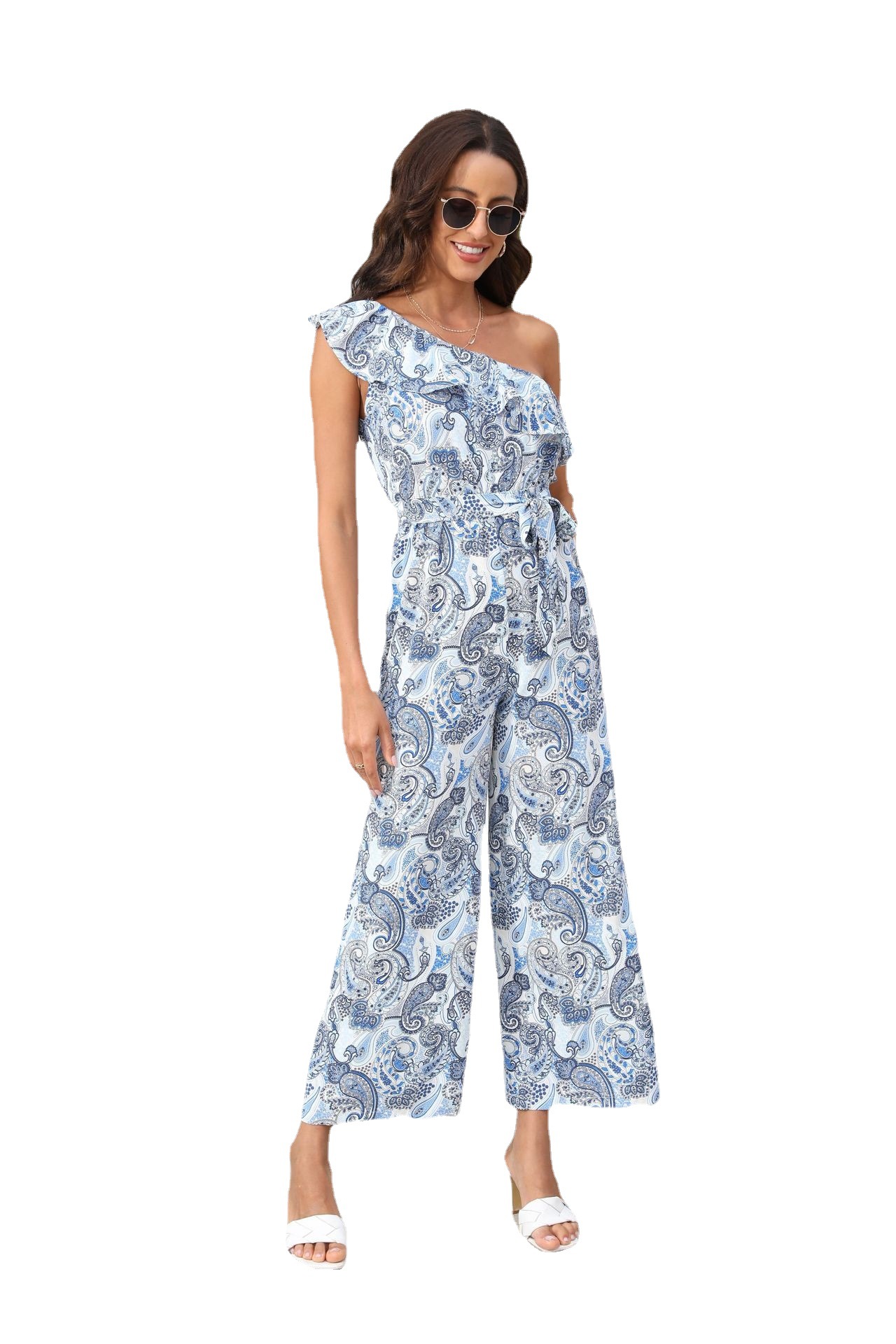 Ladies' New Temperament Beach Ninth Jumpsuit - Image 3