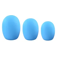 Dust Proof Silicone Cosmetic Brush Protective Sleeve - Blue - View 1