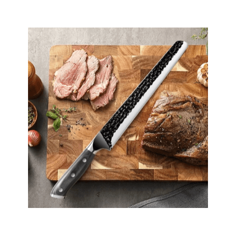11-Inch High-Carbon Blacksmithing Slicing Knife - Effortless Meat Slicing... 6