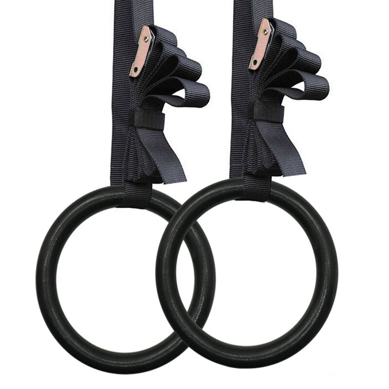 Gymnastic Olympic Rings With Straps Gym Fitness Strength Training Pull Up 400KG — image 2