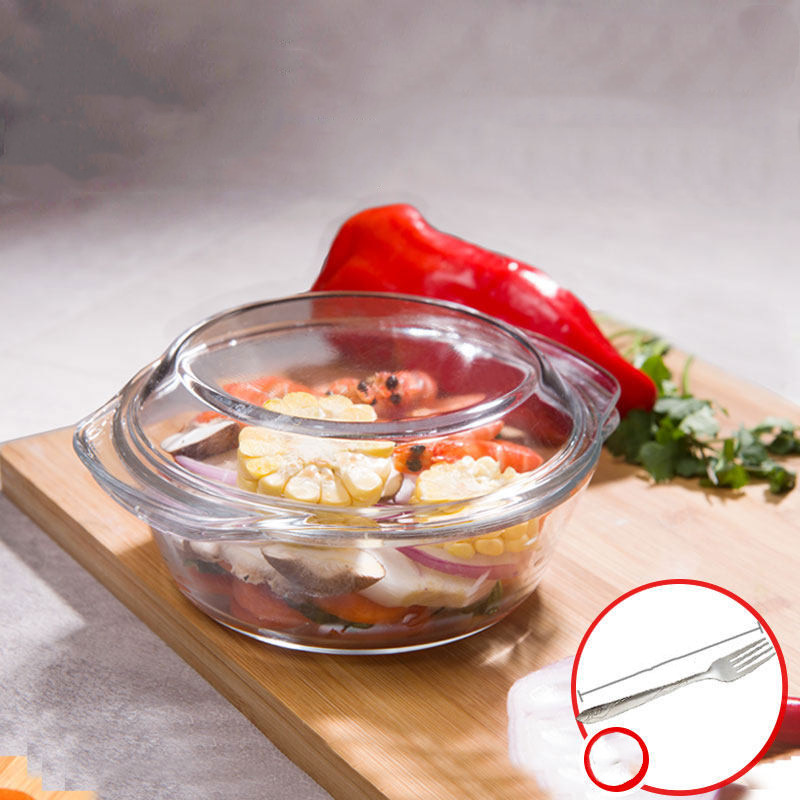 Title 6, Transparent glass pot with lid