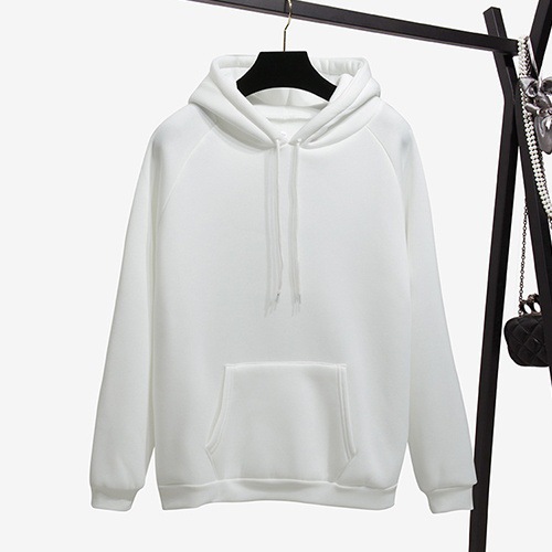 Title 4, Pure Color Plus Velvet Padded Hooded Sweater