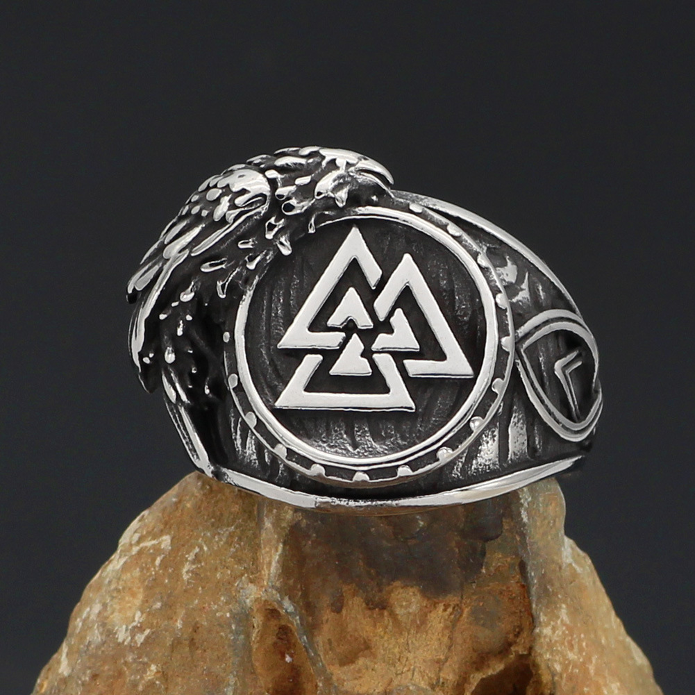 Jewelry Stainless Steel Titanium Steel Norwegian Viking Ring