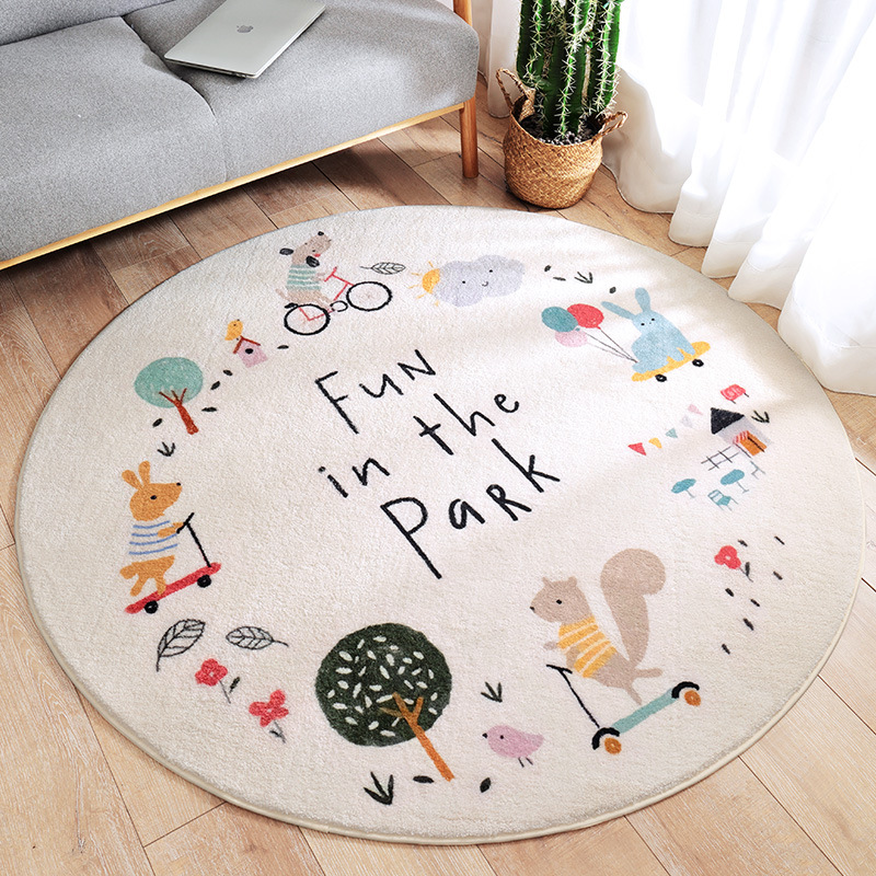 471ea980 02fd 4f78 bff5 e94299a07506 - Home Living Room Bedroom Bedside Round Floor Mat