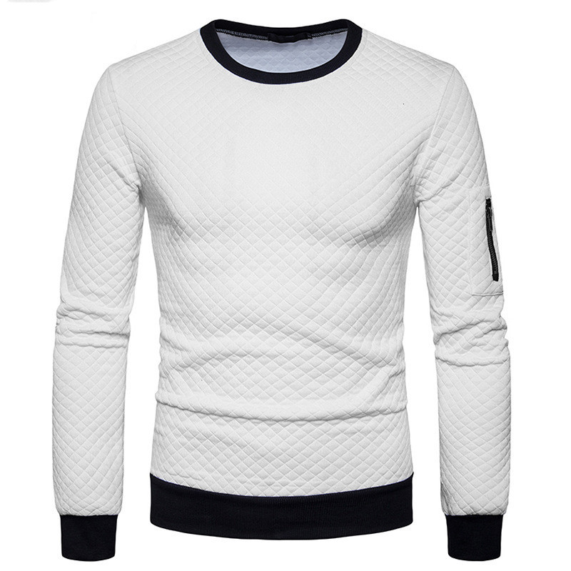 Men's Solid Color Slim Fit Pullover Sweatshirt