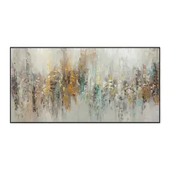 Handmade Abstract Oil Painting On Canvas Light Luxury Horizontal Wall Art For Living Room Bedroom Decor - Without Inner Frame - View 1
