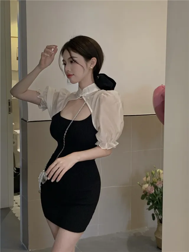 New Buckle Sexy Waist Bag Hip Short Skirt Smoke - Shop at LoveMi