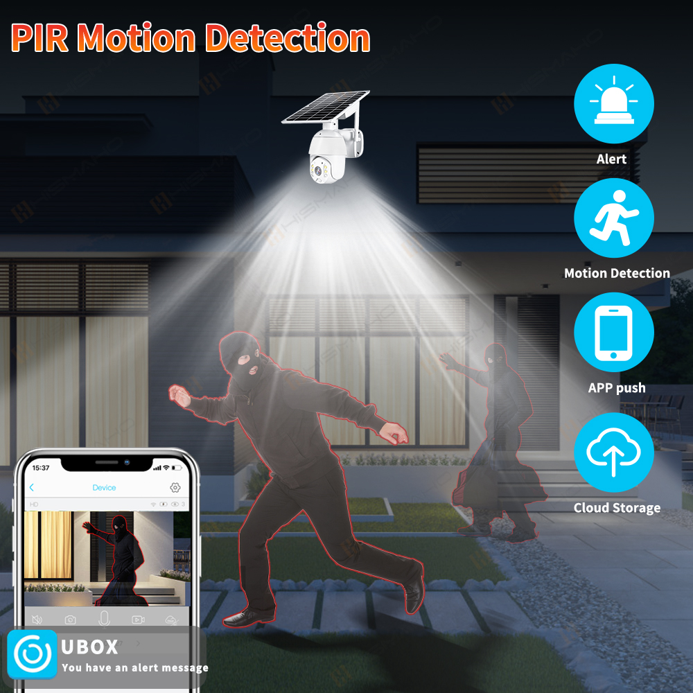 4G SIM Card Security Protection LTE Camera 1080P IP WIFI Wireless Smart Home CAM 8W Solar Panel Battery Outdoor Night Vision — foto 3