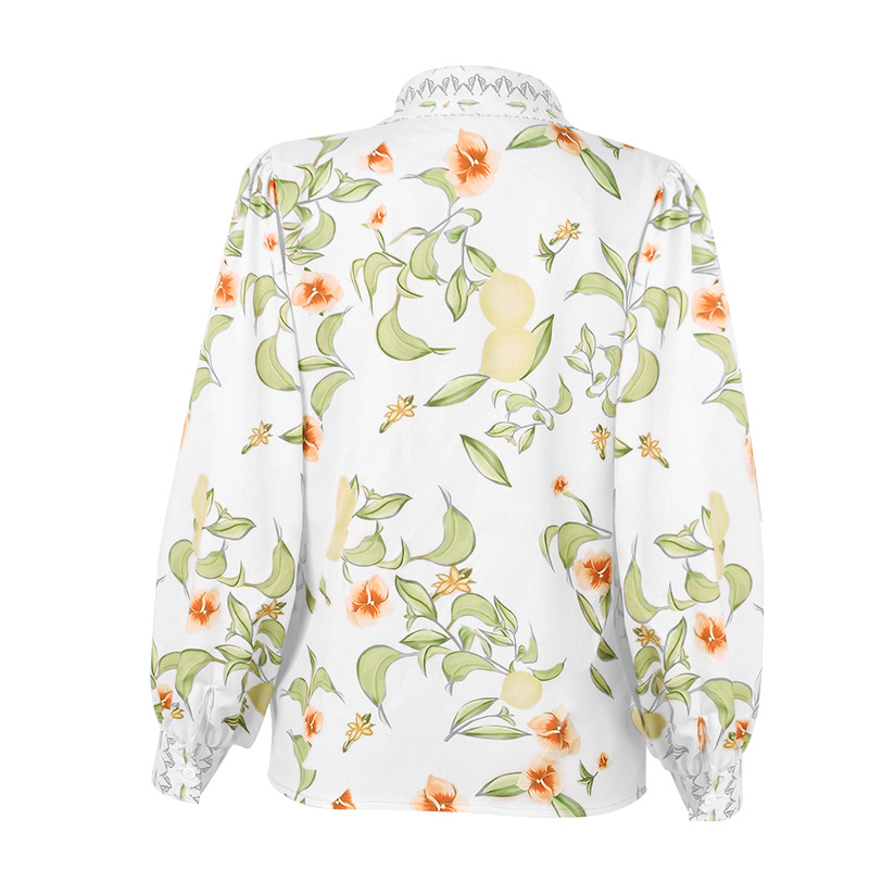 Title 6, Single-Breasted Resort Casual Versatile Floral ...