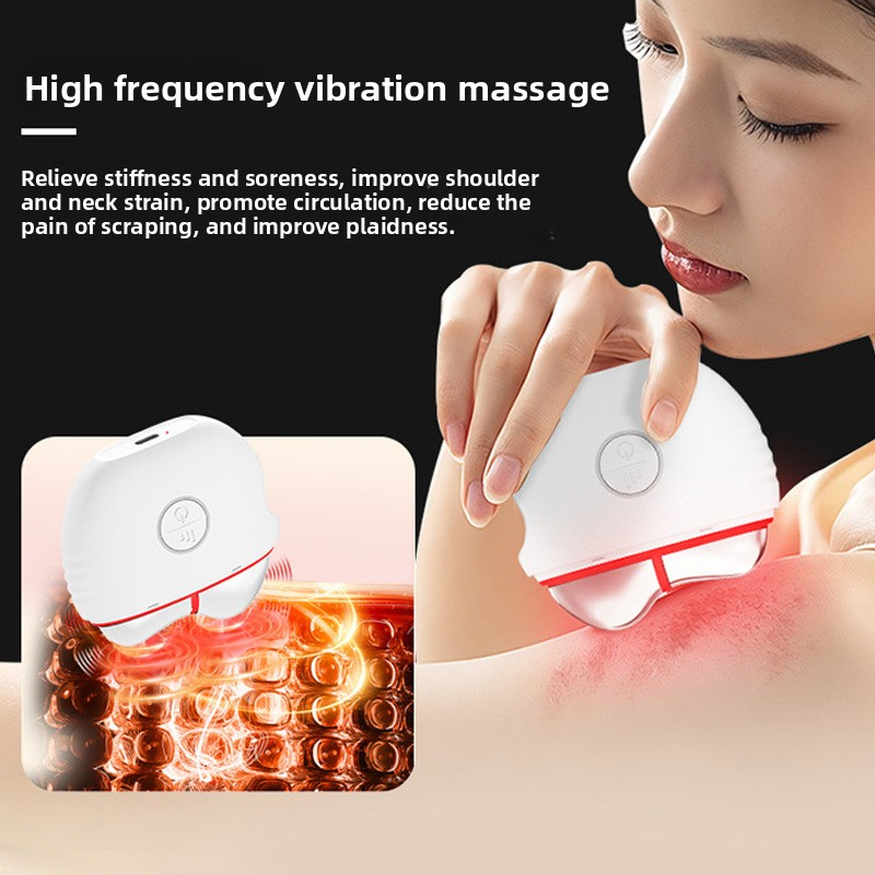 Color Light Scraping EMS Facial Beauty Device, Lifting & Firming Import Instrument, Facial Hot Compress Household Massager 3