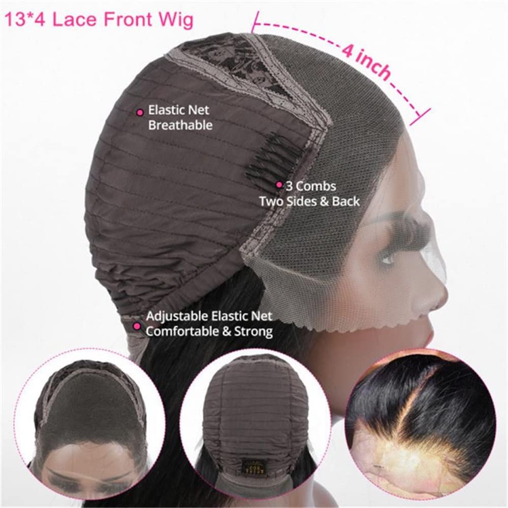 Chocolate Brown 13x4 Lace Front Wig Human Hair Color 4 Body Wave Density — foto 6