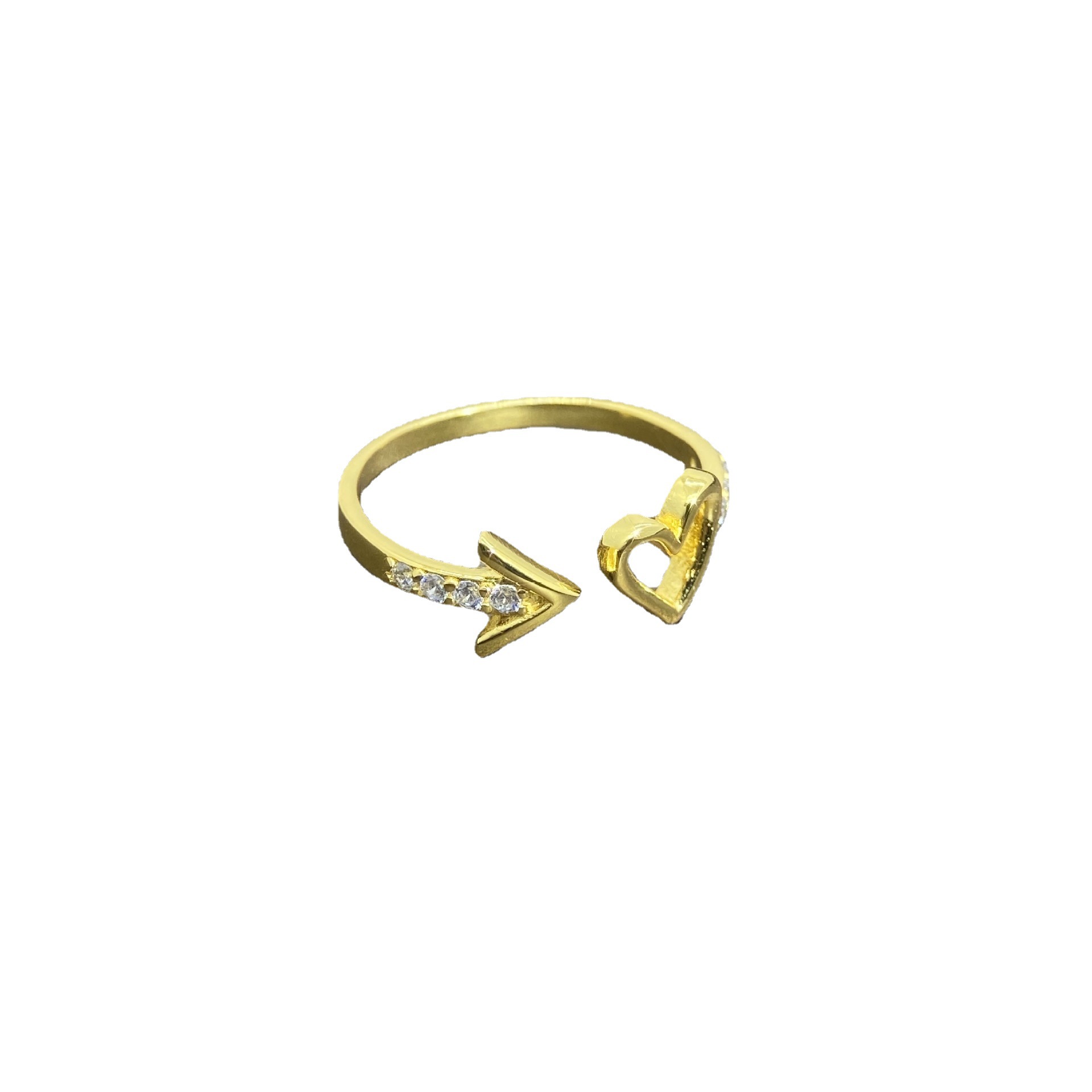 925 Silver Zircon Ring European And American Simple Geometric