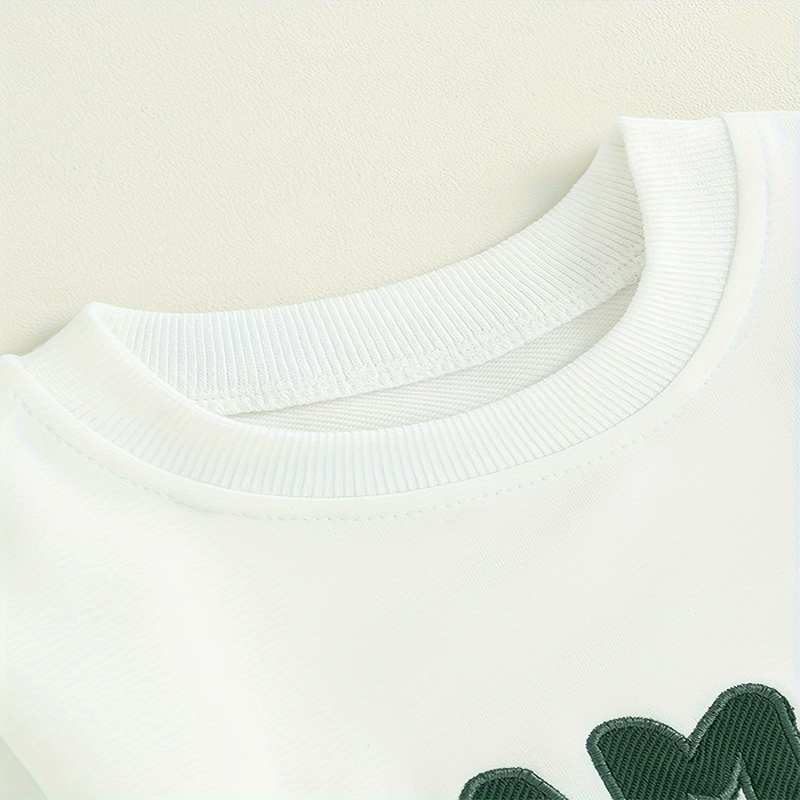 Baby Boy's 2-Piece Sweatshirt Set Round Neck Letter Print Top & Drawstring Jogger Pants For Spring & Fall