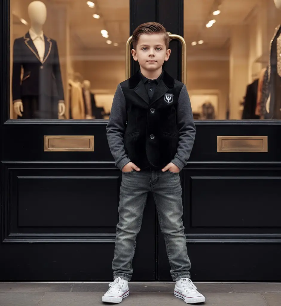 Boys Spring Velvet Blazer Jacket Kids Formal