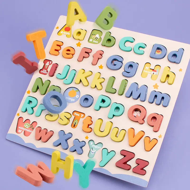 Children's Early Education Wooden Letter Puzzle Grab