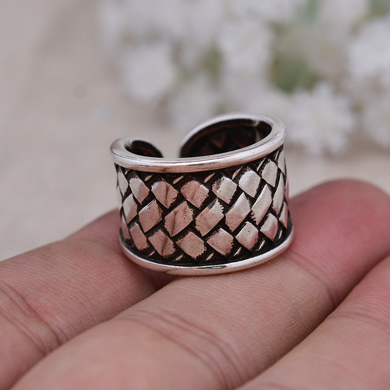 Snakeskin Braided Wide Ring Women Fashion