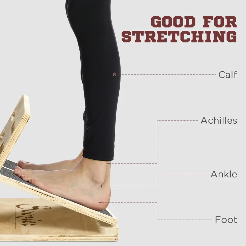 Soozier Calf Stretcher, Non-Slip Slant Board, Adjustable Incline Board For Calf Stretching, Foldable And Portable
