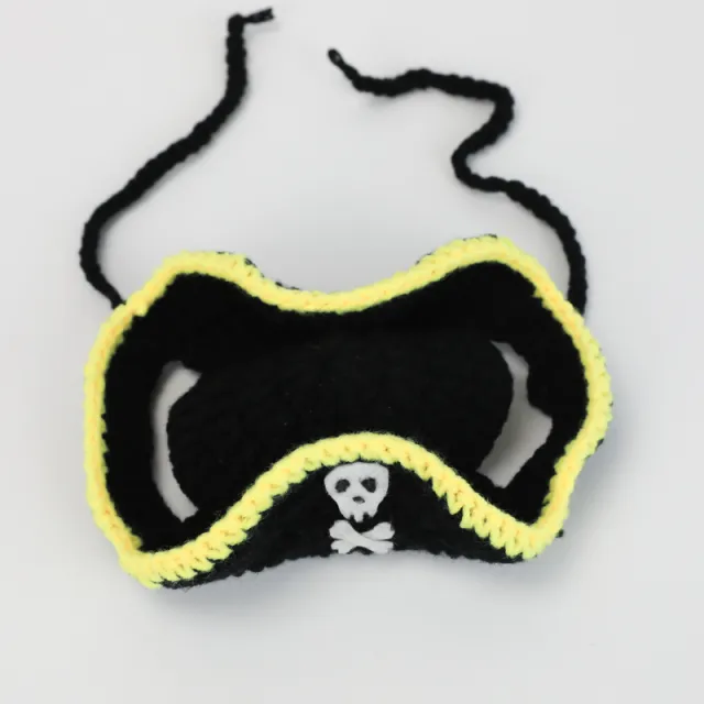 Pirate Hat Leaky Ear Small Handmade Pet Costume Black - Shop at LoveMi