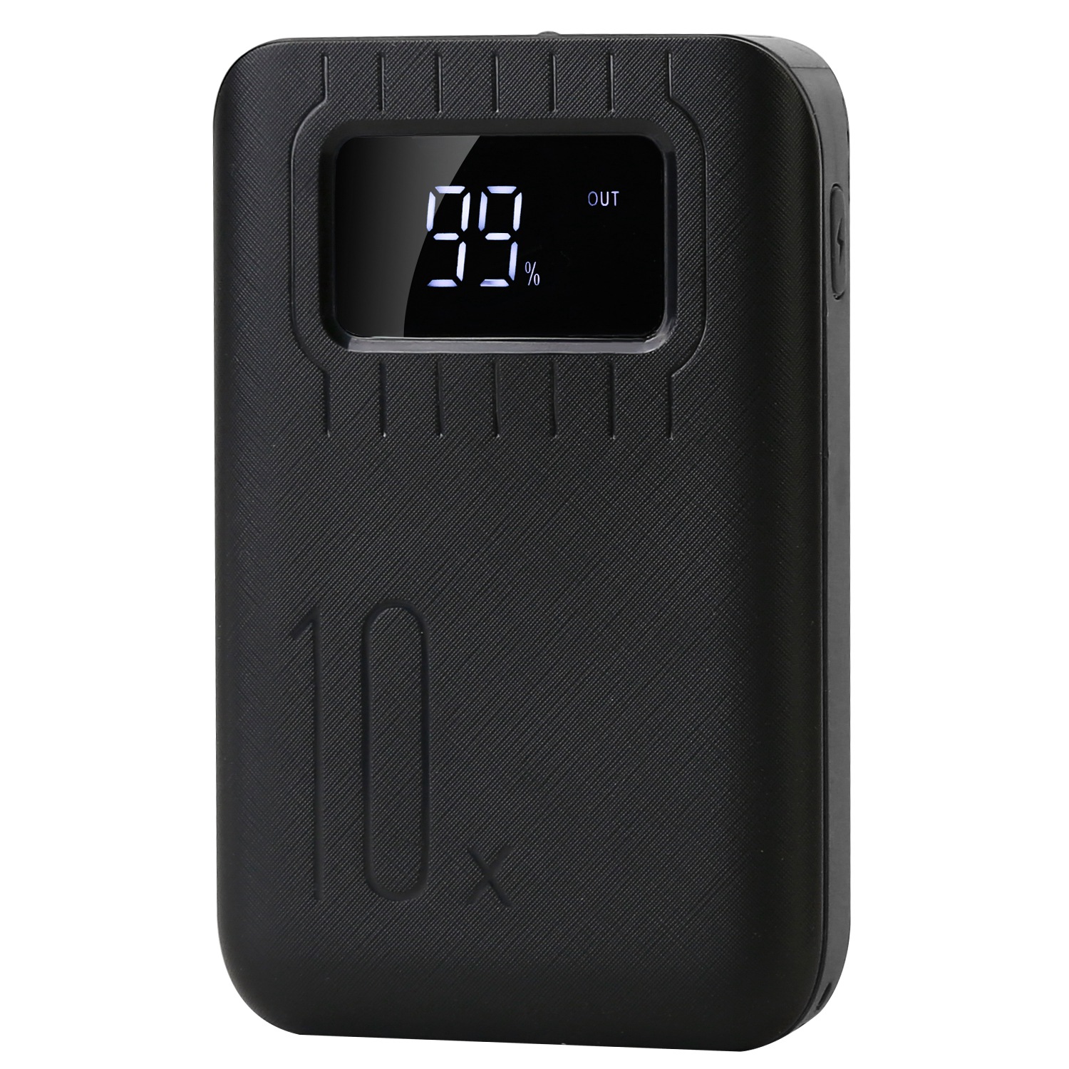 Portable Power Bank Dual USB Charger LCD Display Flashlight Type-C Input