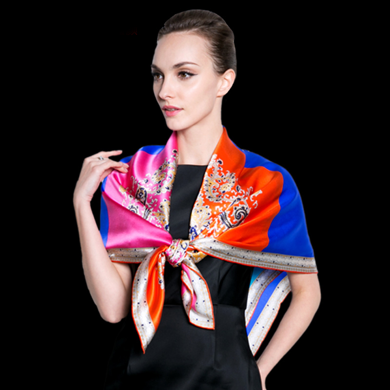 Fashion Simplicity Ladies Printed  Silk Scarf