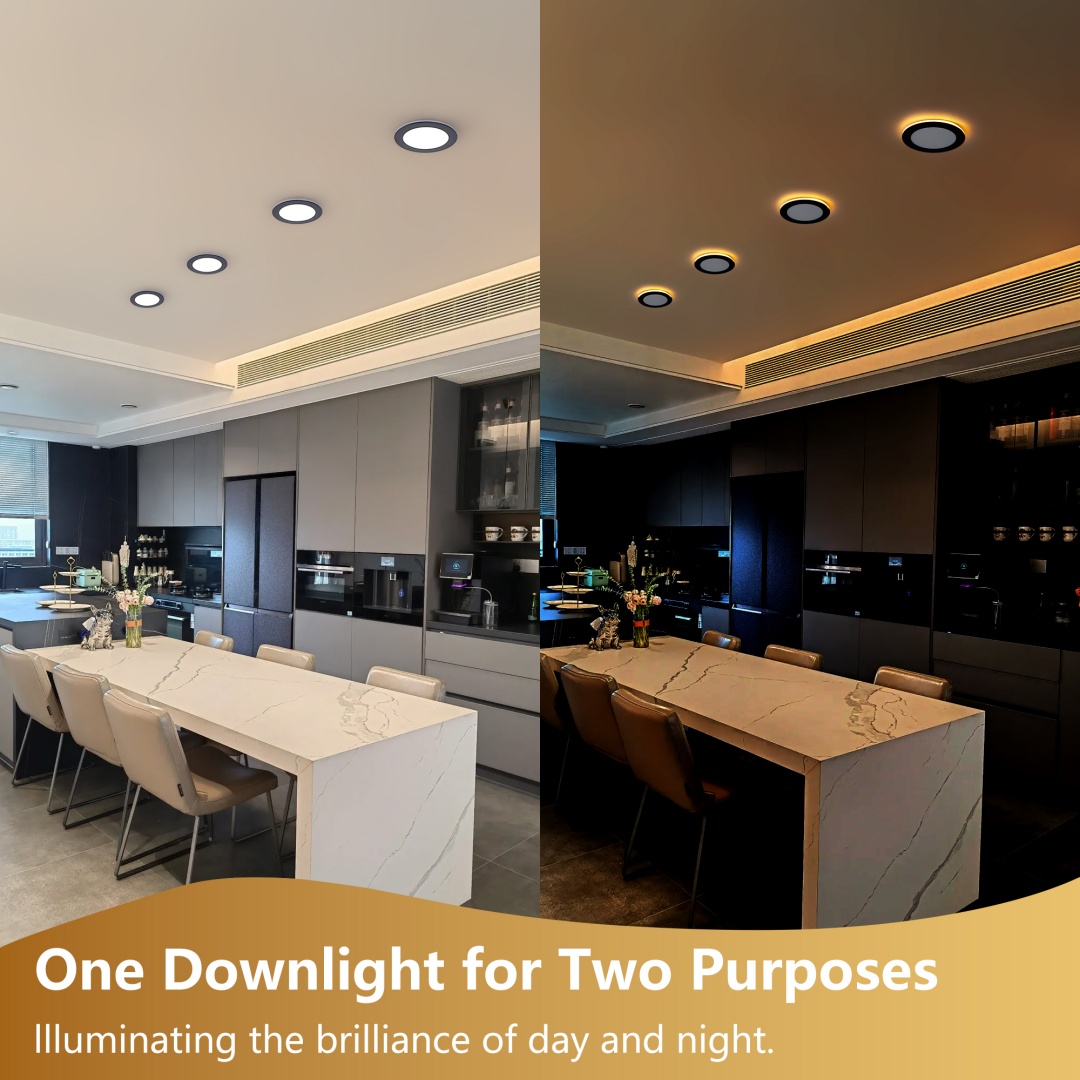 12 Pack 6 Inch LED Recessed Ceiling Light Black, Dimmable, 2700K-5000K 5CCT... 2