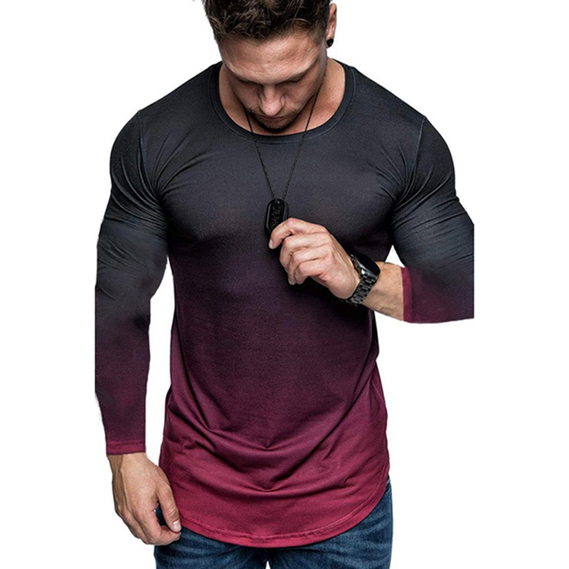 Title 5, Mens Cotton Long Sleeve T-shirt with 3D Print,...