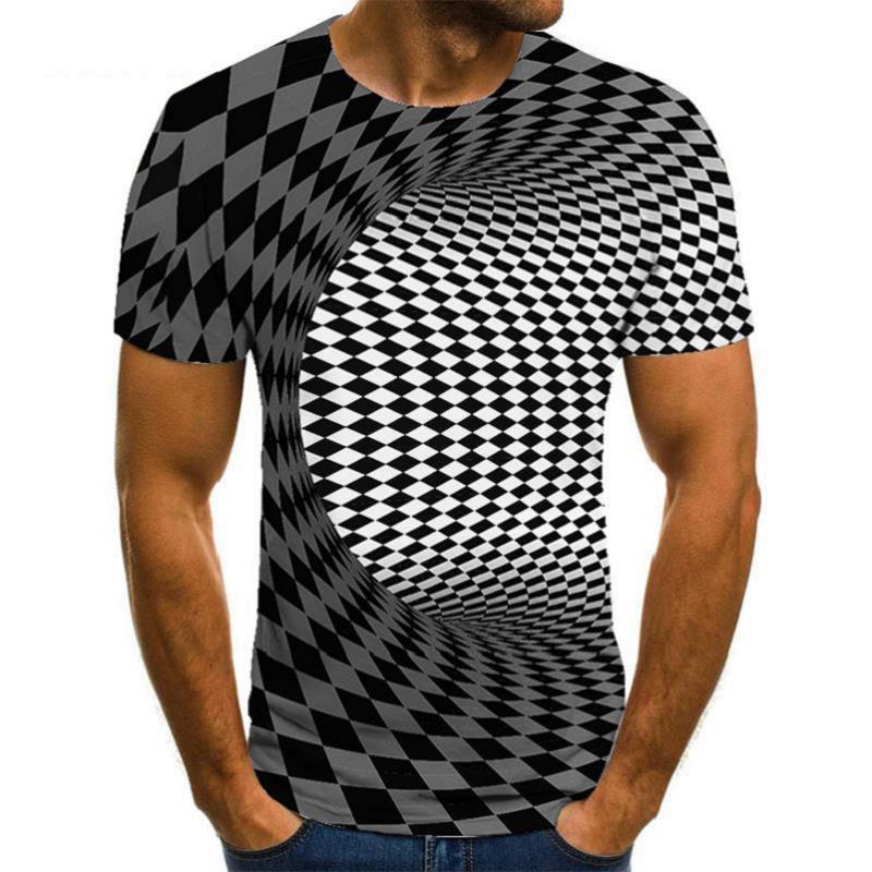 Title 33, Camisetas Masculinas Casuais com Estampa 3D Man...