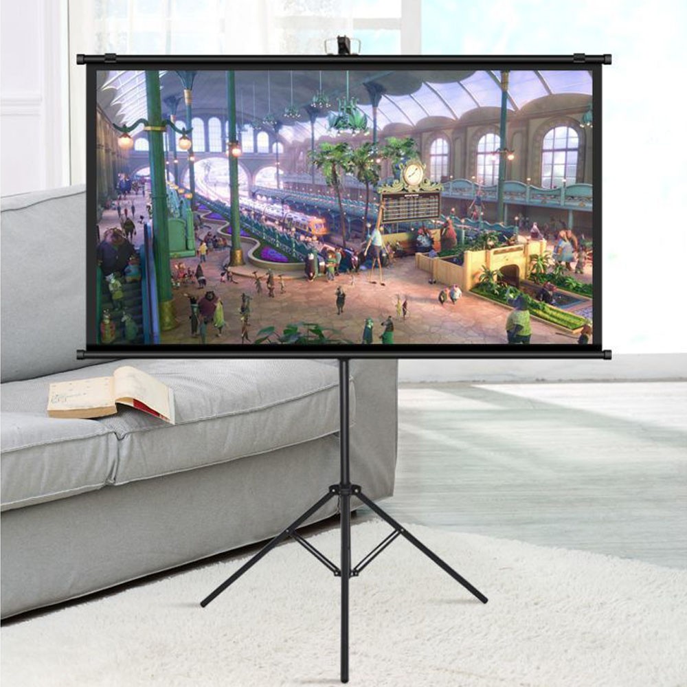 Tripod Projector Screen With Stand 1 00 Inch 4K HD 16 9 Home Cinema Portable — image 5