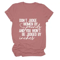 Summer Letter Fashion Women's Short Sleeve Underpinning T-shirt - Rose Gold White Font - View 1