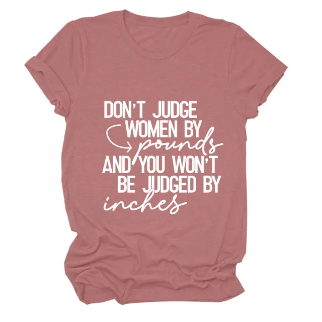 Summer Letter Fashion Women's Short Sleeve Underpinning T shirt Rose Gold White Font - Shop at LoveMi