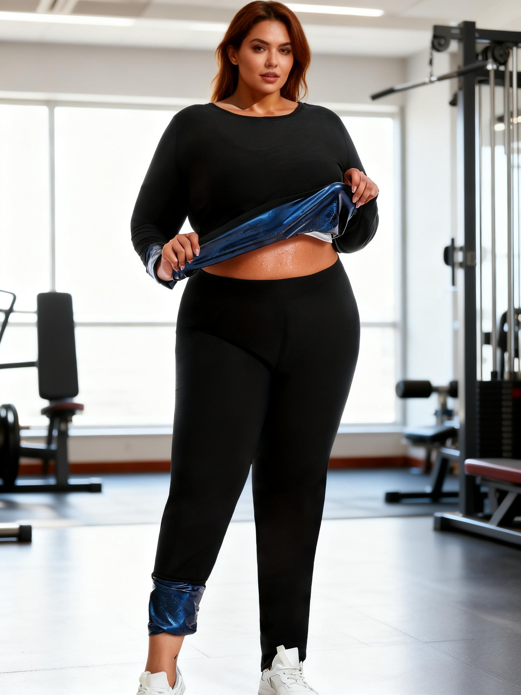 Sauna Sweat Suit For Plus Size Women Men Exercise Weight Loss Gym Fitness Workout 7