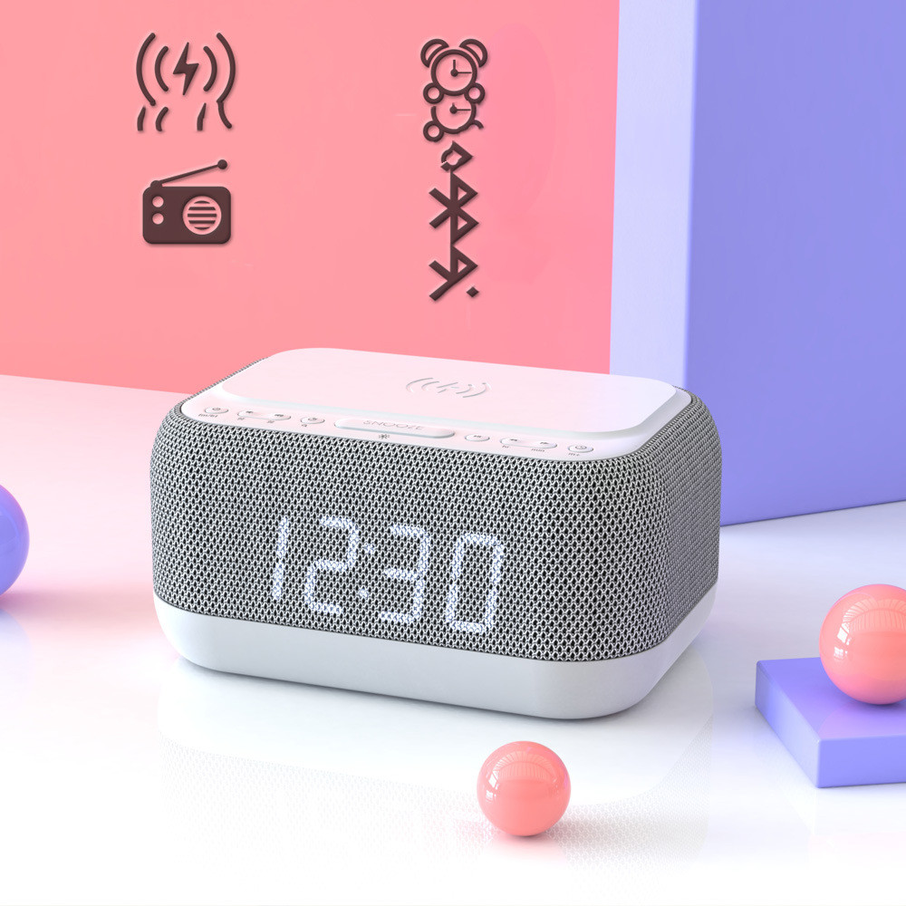 Wireless Charging Bluetooth Speaker Alarm Clock