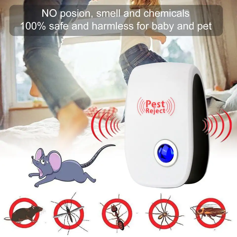 4X Ultrasonic Pest Control Repeller UK Plug-in