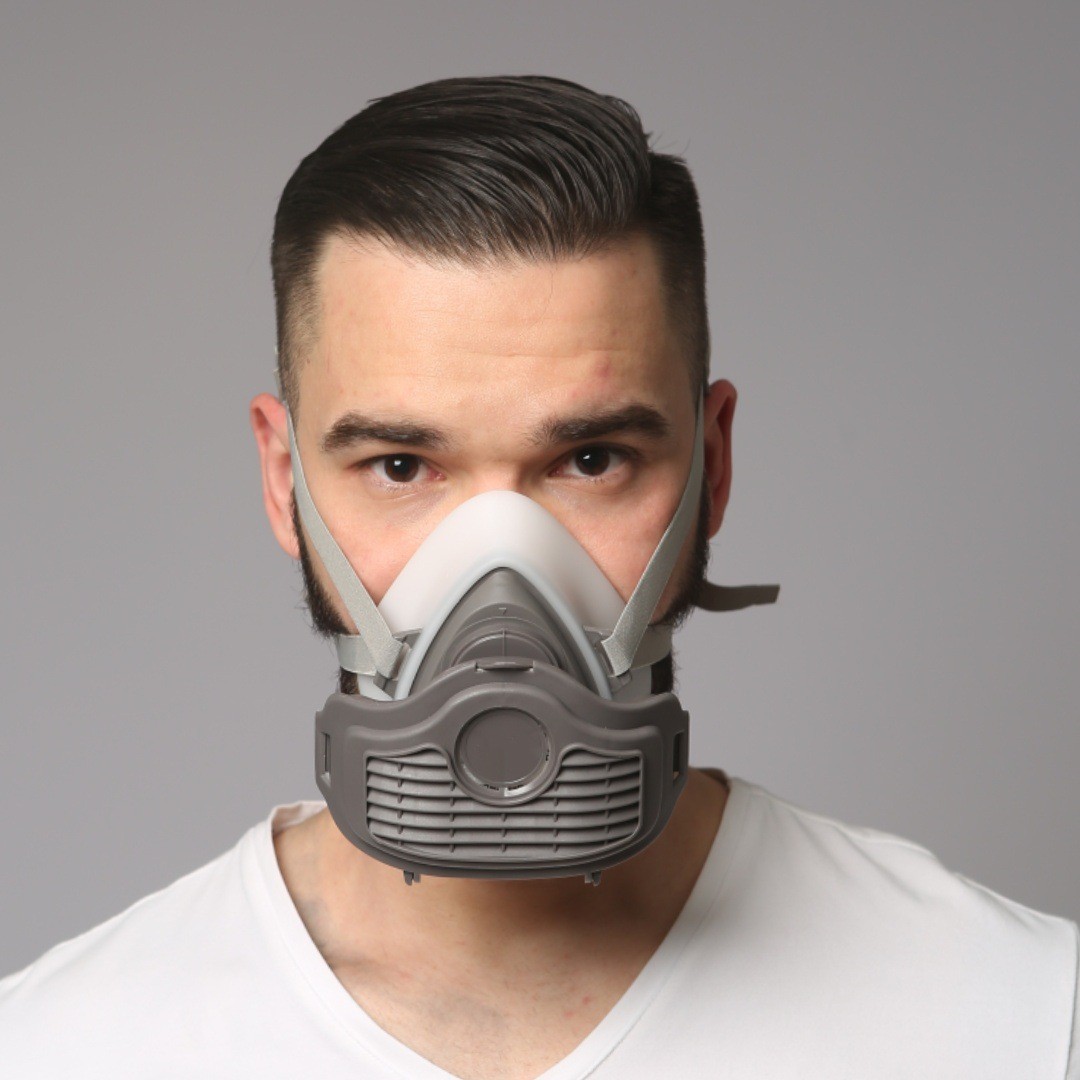 Half Face Gas Mask Cover PRO Respirator 3200 Dust Mask Safety 10 Filters For Sanding Woodworking 6