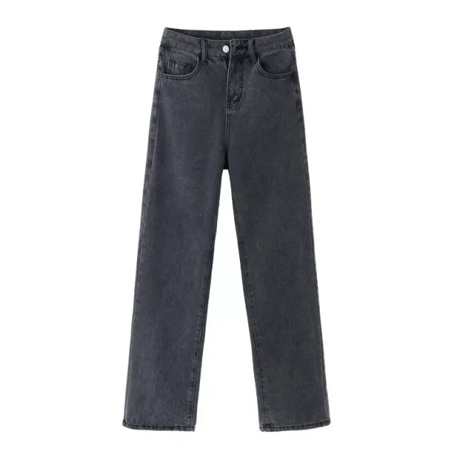 Straight Mop Wide Leg Pants Black Gray - Shop at LoveMi