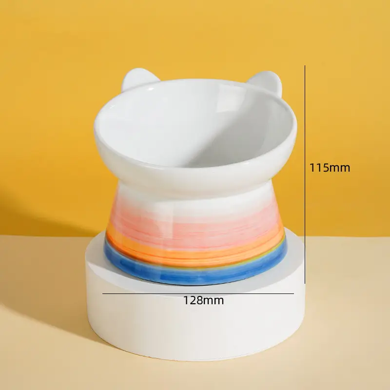 Pet Slanted High Foot Anti-overturning Bowl