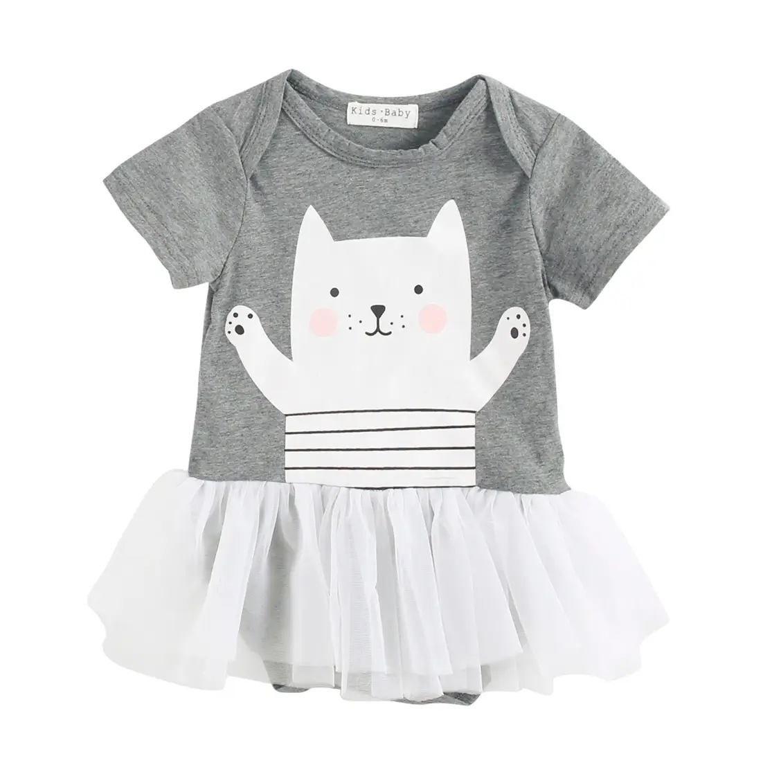 Cartoon Newborn Clothes Baby Princess Romper Mesh Shape Romper