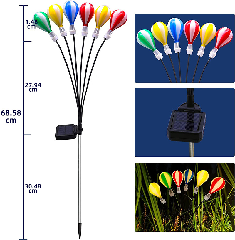 Title 6, Solar Hot Air Balloon Swing Led Firefly